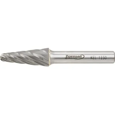 Značkový Technická fréza, tvrdokov, kuželová zaoblená, 1230 Hliník 6mm 12x30mm FORMAT 4333097029767