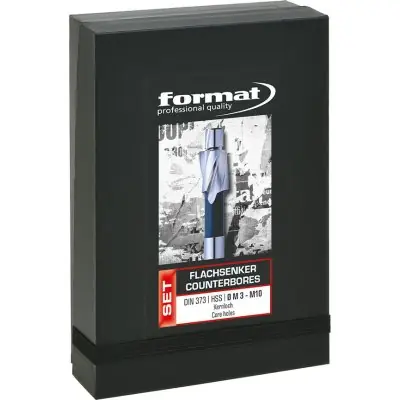 Časově Omezené Sada plochých záhlubníků Jádrový otvor DIN373 M3-M10 FORMAT 4317784665087