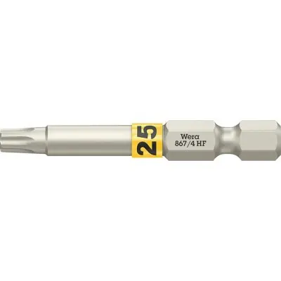 Horká Nabídka Bit extra tvrdý 1/4" DIN 3126 E6,3 T25x50mm přídržná funkce Wera 5060509001