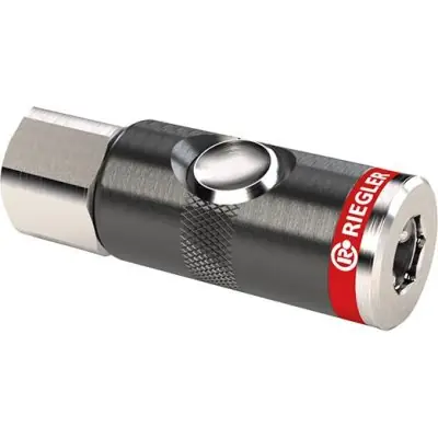Ověřený Bezpečnostní spojka s otočným tlačítkem, jmenovitý průměr 7,4 mm, vnitřní závit /4“ RIEGLER