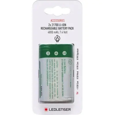 Tovární Cena Náhradní akumulátor 2x21700 3,7V 4800mAh Ledlenser