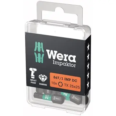 Ihned K Objednání Bit Impaktor 1/4" DIN 3126 C6,3 T25 x 25 mm balení 10 ks Wera