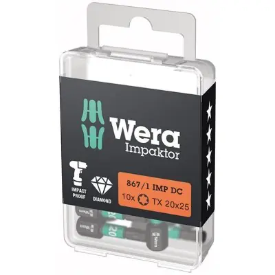 Bit Impaktor 1/4" DIN 3126 C6,3 T20 x 25 mm balení 10 ks Wera Pouze Dnes