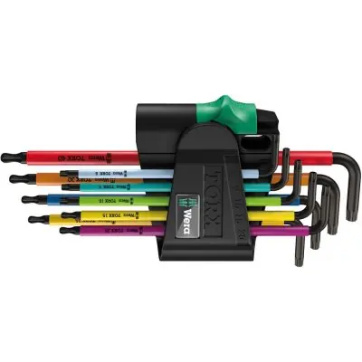 Sada inbusových klíčů pro TORX® s kulovou hlavou, 9 ks Multicolor Wera Bezpečná Platba