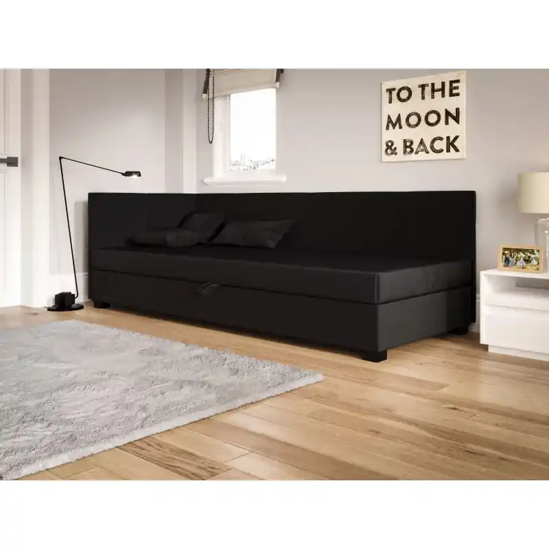 Akční Cena Jednolůžková čalouněná postel 100x195 LOCIKA PLUS 1 - grafitová