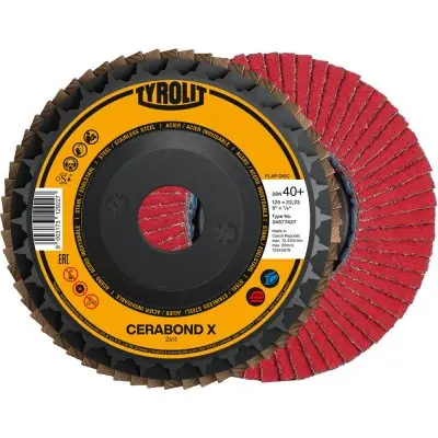 Nejprodávanější Lamelový brusný kotouč CERABOND X 125 mm CA-40 vlnitý Tyrolit 34315845