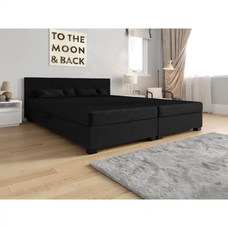 Akce Manželská postel 180x200 LOCIKA DOUBLE 2 - grafitová