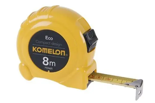 Značkový Metr svinovací 8 m x 25 mm KMC 8038N KOMELON