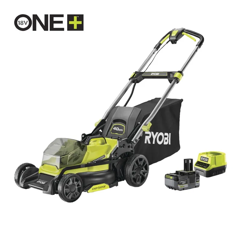 18V ONE+™ Bezuhlíková sekačka na trávu se šířkou záběru 40 cm (1 x 5,0 Ah) RY18LMX40C-150 Omezená Nabídka