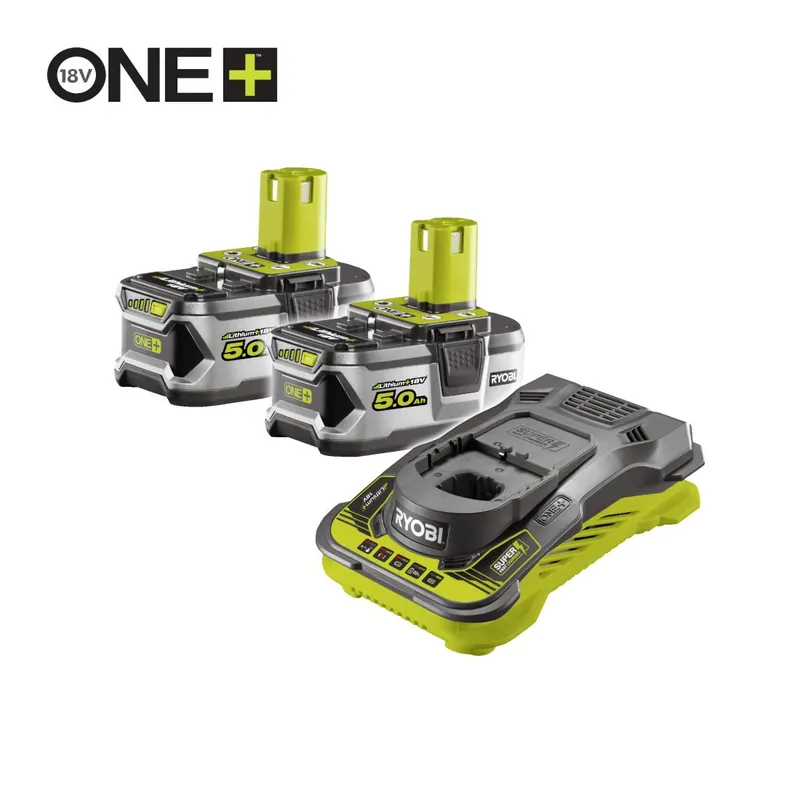 18V Sada akumulátoru s nabíječkou Lithium+ HIGH ENERGY (2x5.0Ah) RC18150-250 Značkový