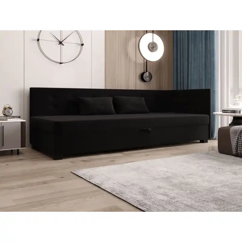 Značkový Jednolůžková postel 120x195 AJKA PLUS 1 - černá