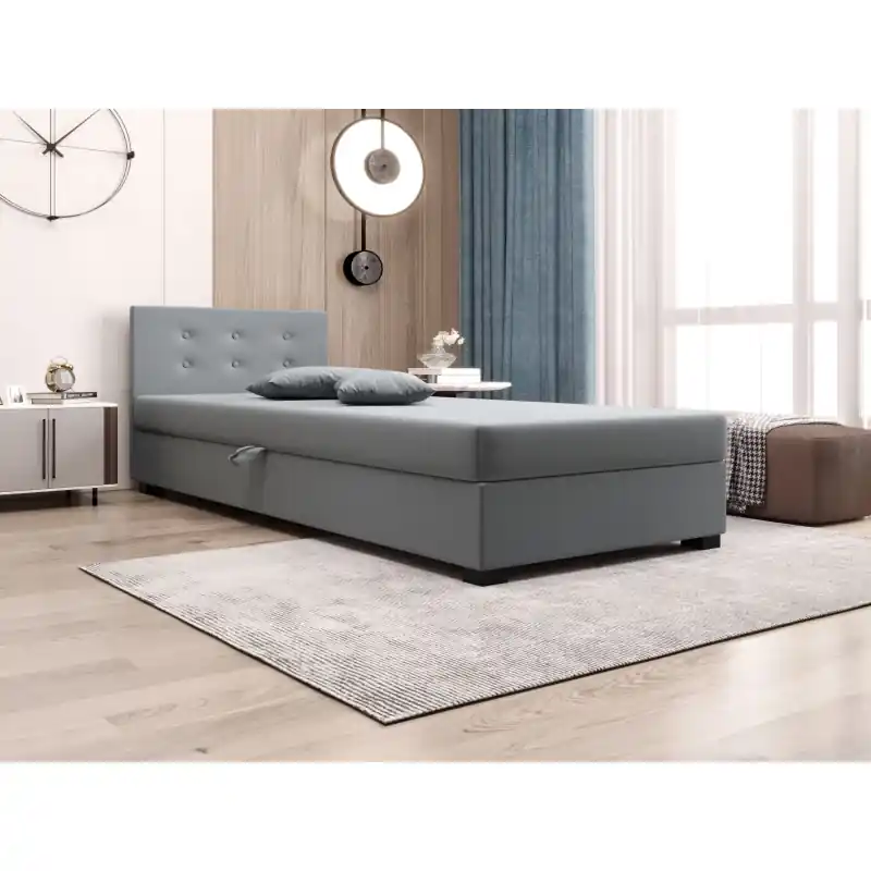 Zlevněný Jednolůžková postel 80x195 AJKA 1 - modrošedá