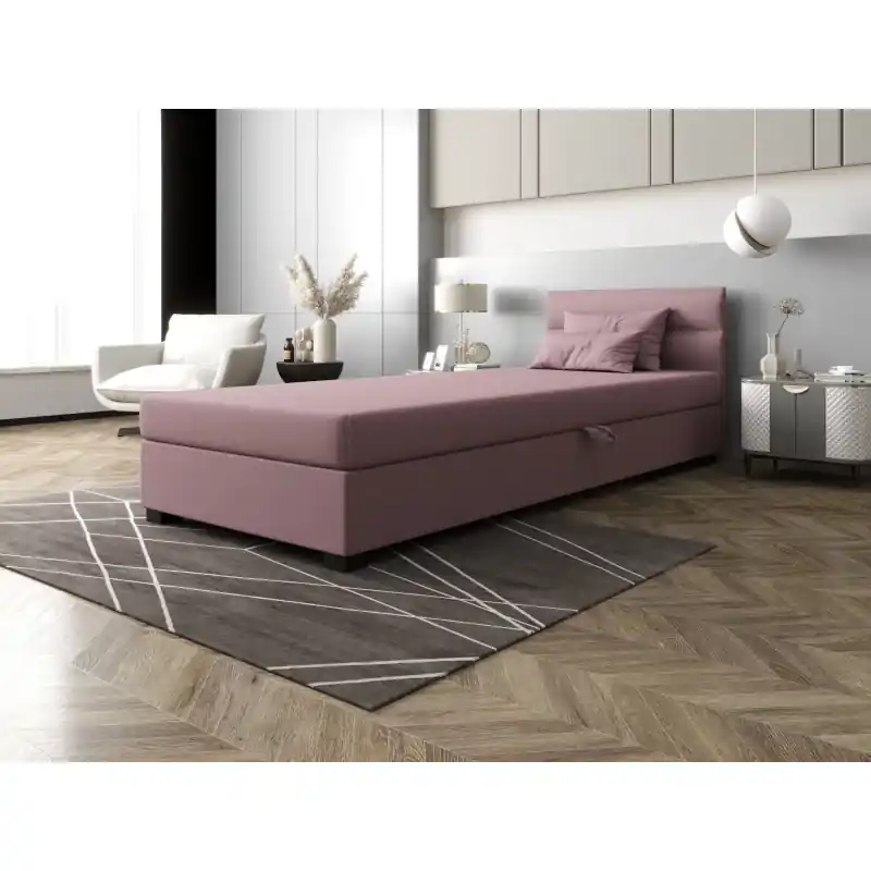 Akční Cena Jednolůžková čalouněná postel 80x195 NALINDA 2 - růžová
