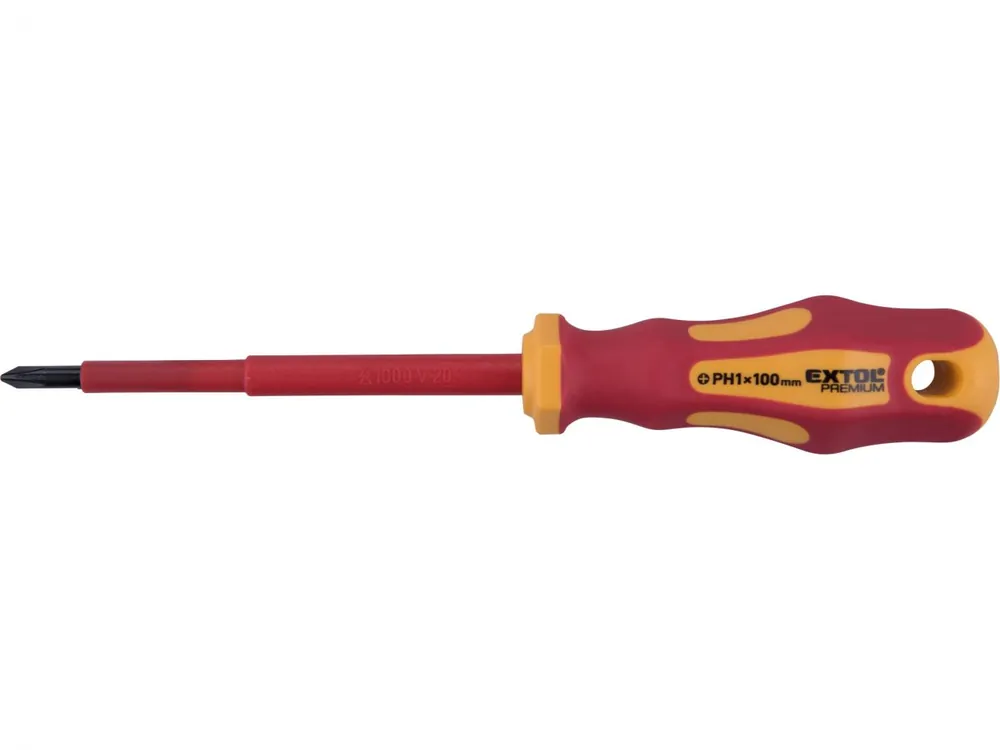 Značkový Šroubovák elektrikářský, PH1x100mm, VDE, CrV