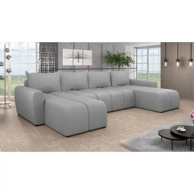 Elegantní sedací souprava do U AMANDA 1 - šedá Must-Have