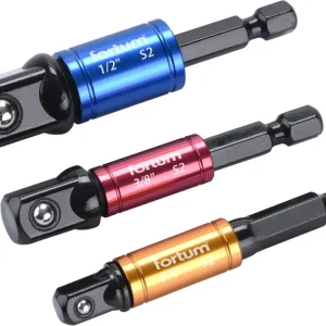 Adaptéry do vrtačky s otoč.úchytem 3ks, 1/4"-3/8"-1/2", S2 Levný