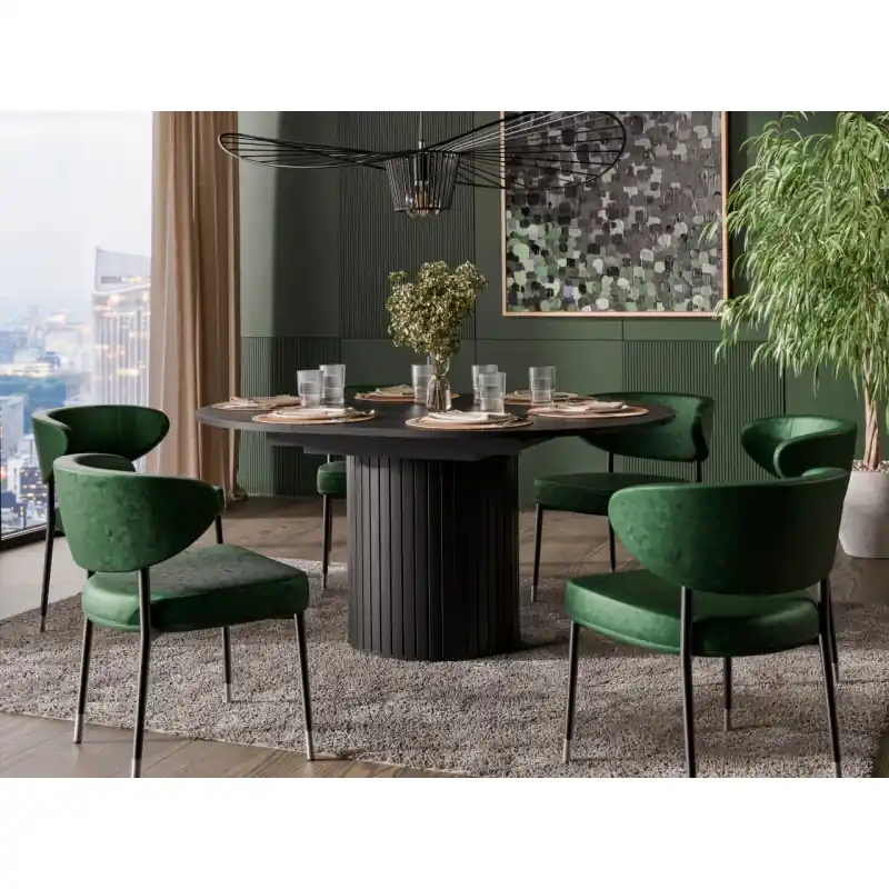 Koupit Online Rozkládací jídelní stůl 120(160)x120 APEX - černý