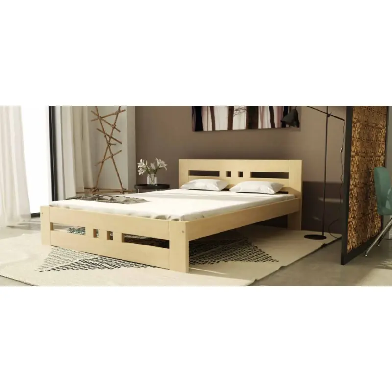 Víkendová Akce Manželská postel 160x200 FOZEST - borovice
