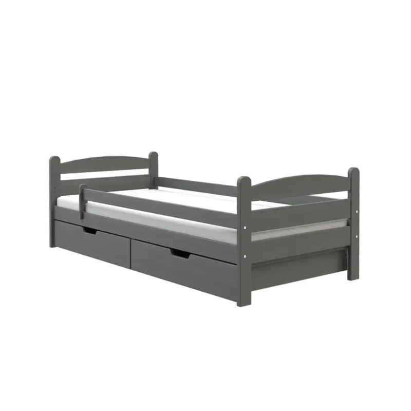Must-Have Jednolůžková postel 90x200 GASTON se šuplíky - antracit