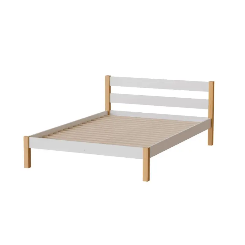 Manželská postel 140x200 MONROA - dub / bílá Poslední Šance