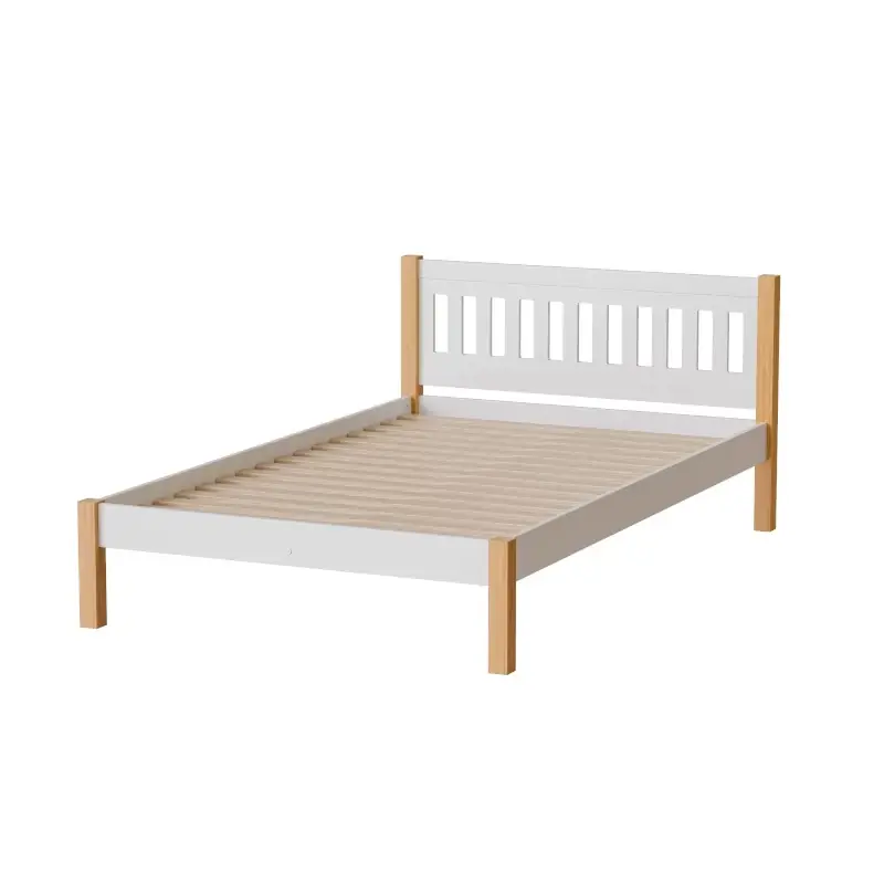 Jednolůžková postel 120x200 MAXTON - dub / bílá Nízká Cena