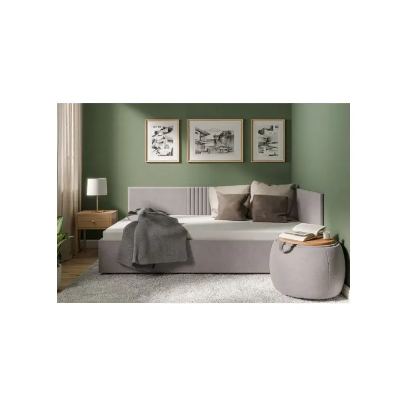 Koupit Online Jednolůžková čalouněná postel 120x200 LEXINGTON - šedá