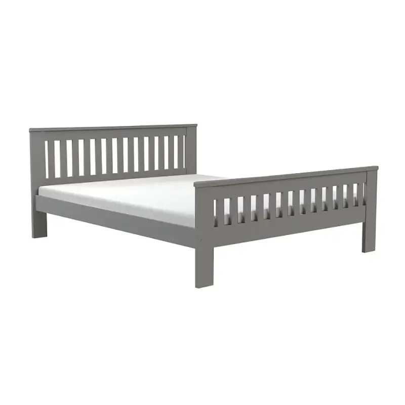 Manželská dřevěná postel 160x200 MEBANE - antracit Sezónní Sleva
