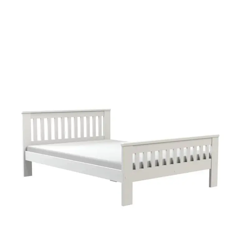 Expresní Doručení Manželská dřevěná postel 140x200 MEBANE - bílá borovice