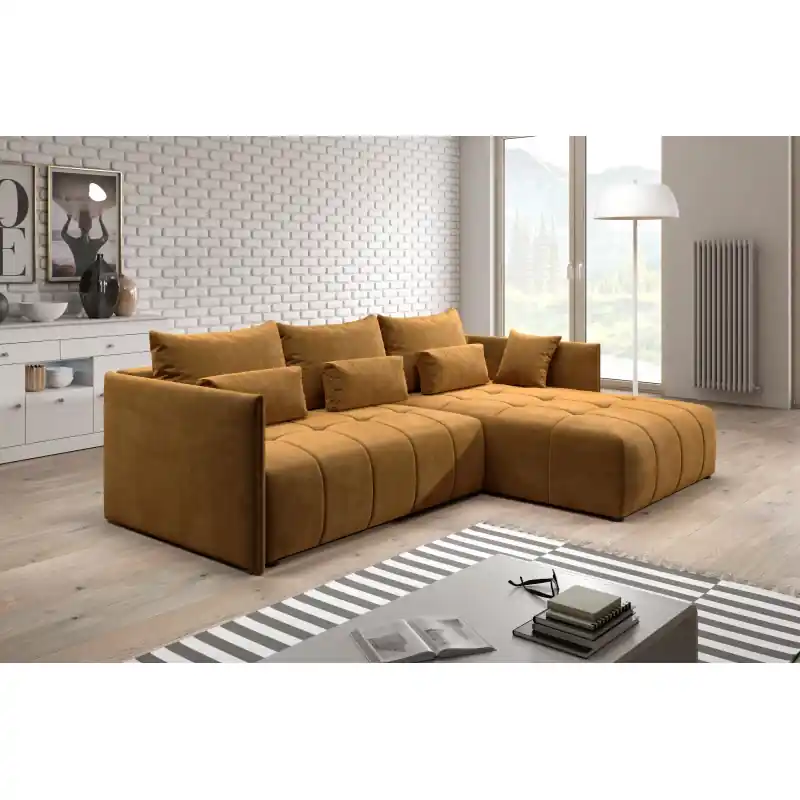 Designová sedací souprava ILONIE - hořčicová Top Prodej