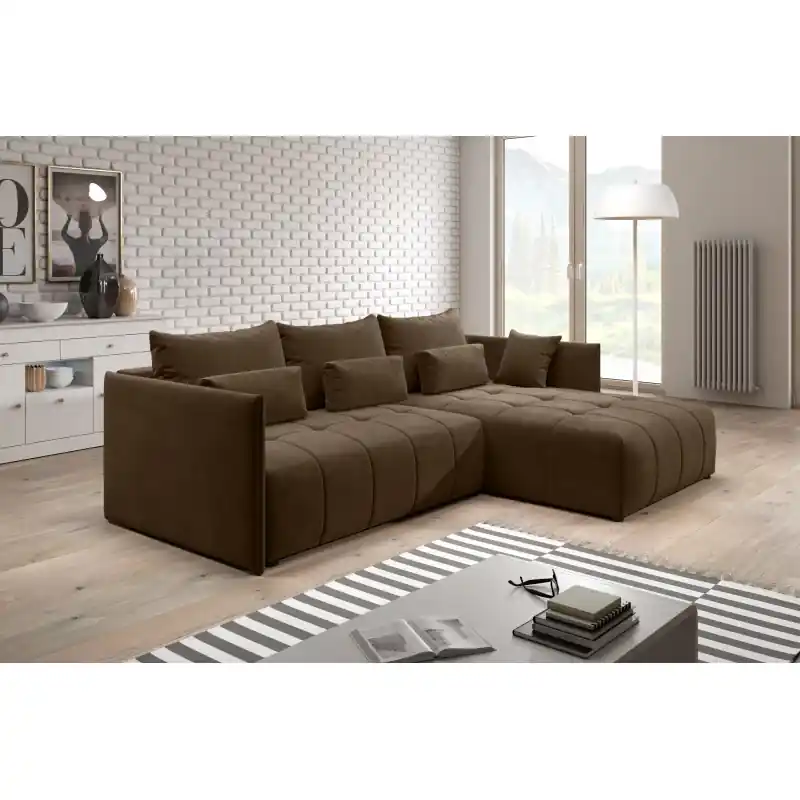 Designová sedací souprava ILONIE - hnědá Ověřený