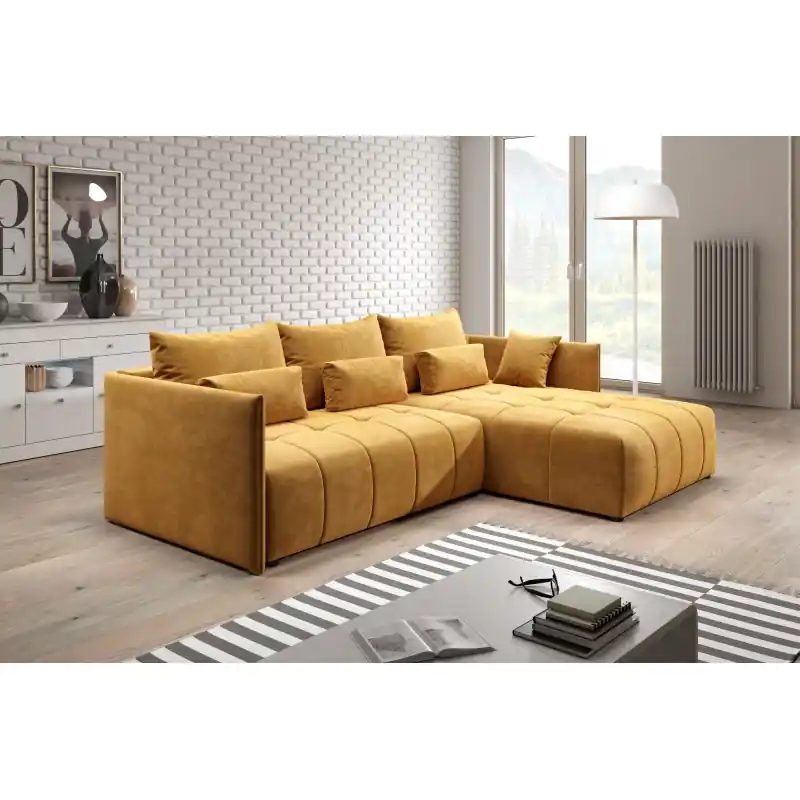 Víkendová Akce Designová sedací souprava ILONIE - žlutá