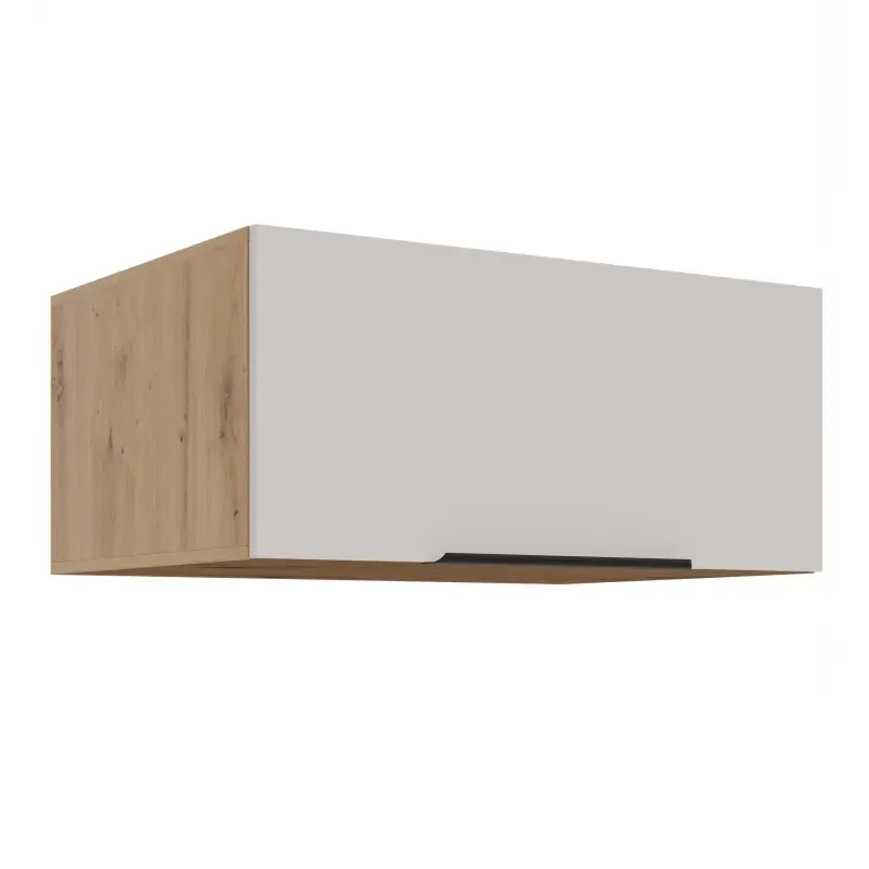 Hluboká digestořová skříňka NICOLLA - šířka 80 cm, kašmír / dub artisan Speciální Cena