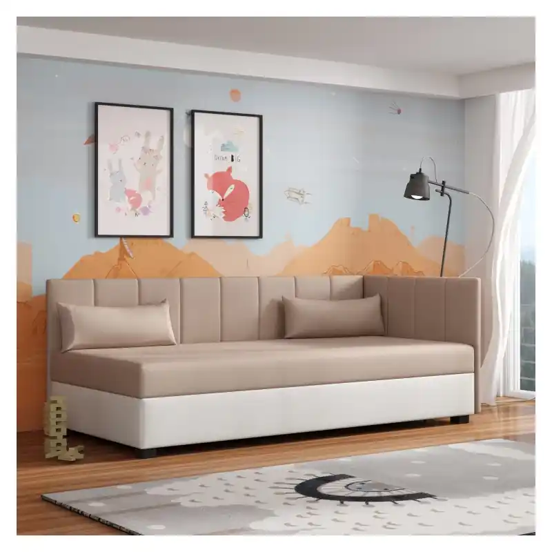 Bezpečná Platba Jednolůžková postel 100x195 NAYLA PLUS 2 - béžová / krémová