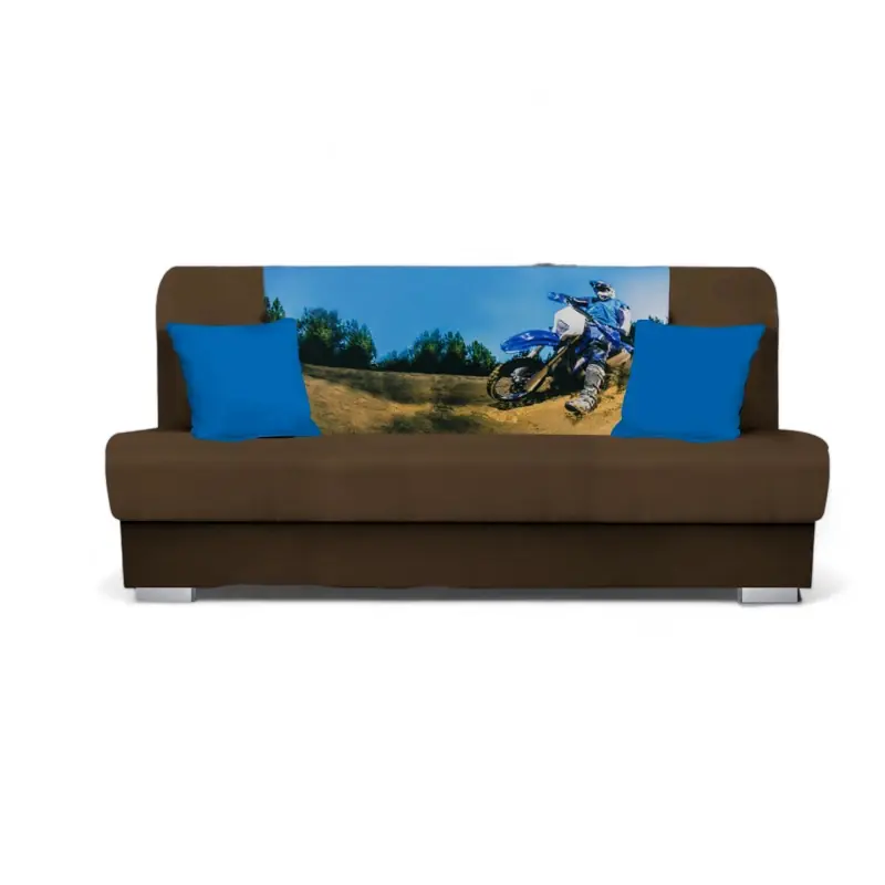 Akce Rozkládací pohovka BIRMA - tmavě hnědá / motorka