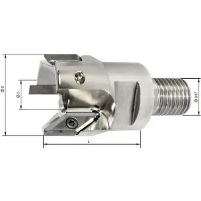 Značkový Fréza se závitem 90° pro hliník Z3 vnitřní chlazení D40mm pro typ VCGT 529-03-040-116