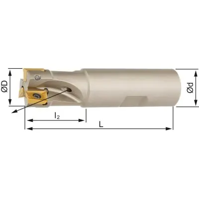 Akční Cena Stopková fréza 90° Z2 vnitřní chlazení D18mm pro APKT10 516-02-018-113