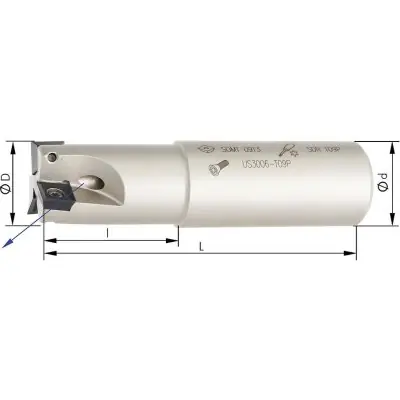 Autentický Stopková fréza 90° Z4 vnitřní chlazení D32mm pro SOMT09 515-04-032-116