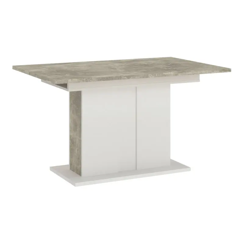 Kuchyňský rozkládací stůl BOOKER - beton / bílý Zlevněný