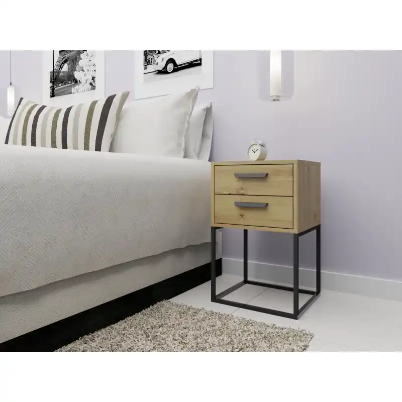 Noční stolek se šuplíky MARETA 6 - dub artisan Bezpečná Platba