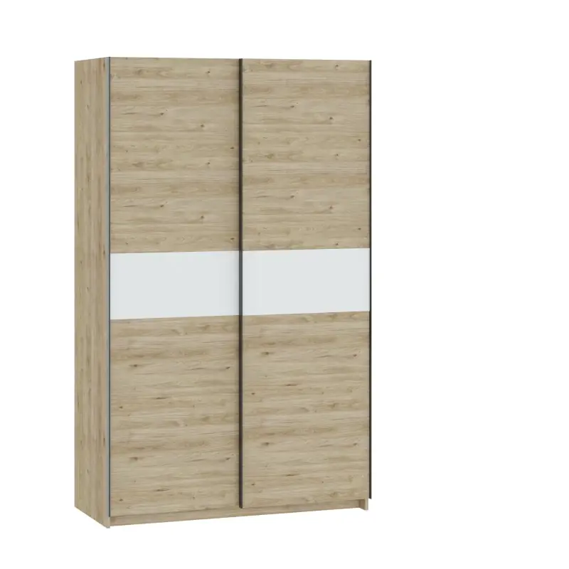 Šatní skříň do předsíně 122 cm RANDLER - ořech hickory / bílá Nejlepší Cena