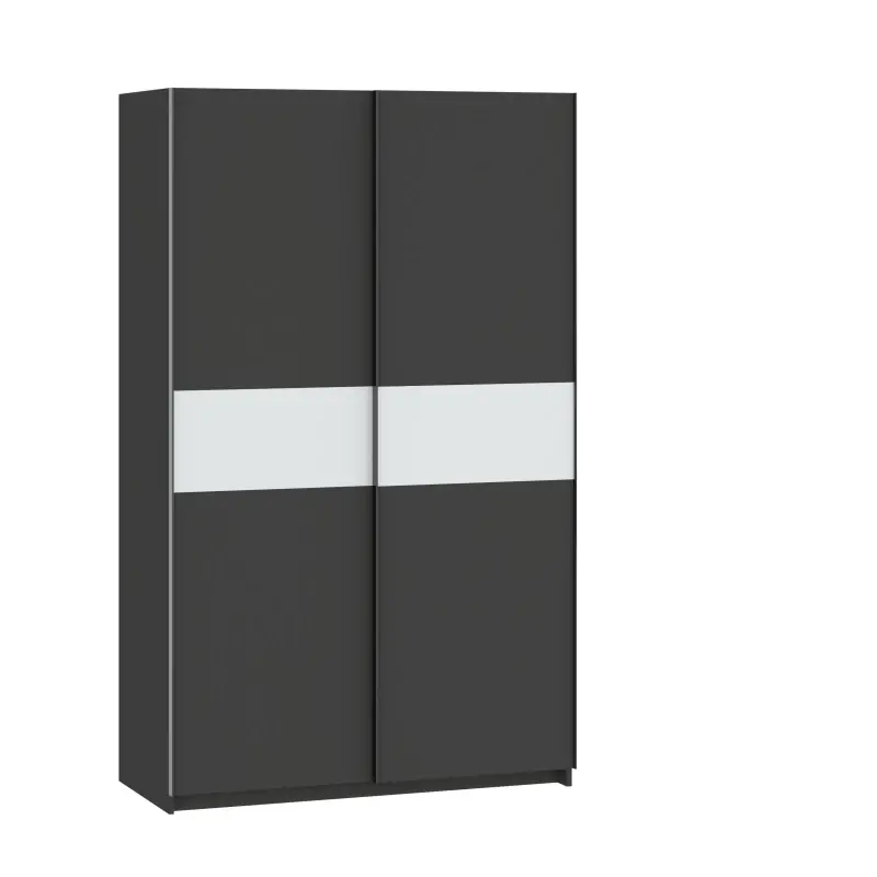 Značkový Šatní skříň do předsíně 122 cm RANDLER - antracitová / bílá