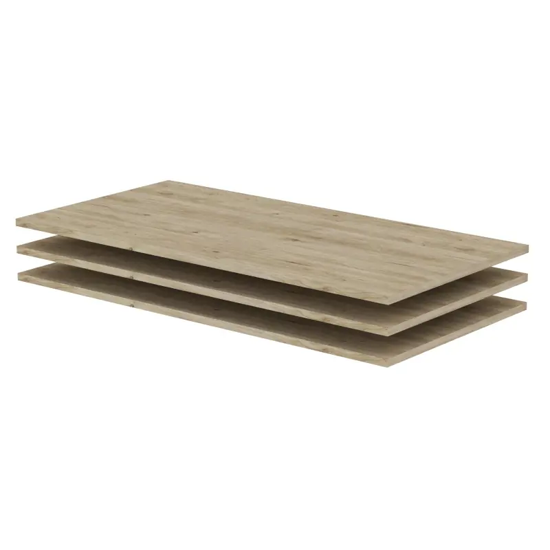 Set 3x polička do šatní skříně 200 cm RANDLER - ořech hickory Značkový