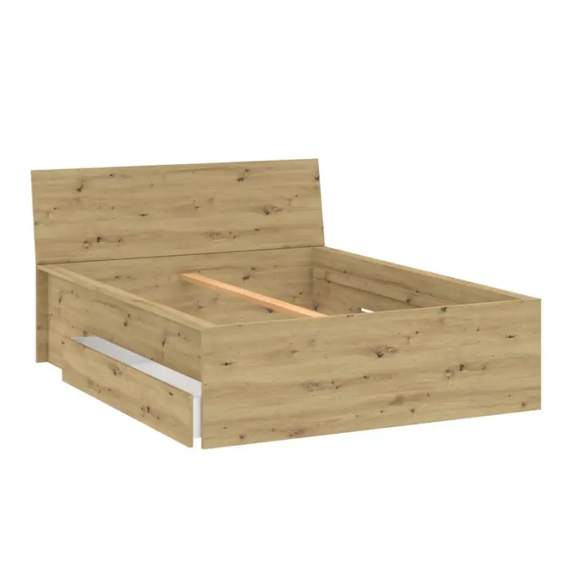 Manželská postel se šuplíky 160x200 SHERMAN - dub artisan Vrácení Zdarma