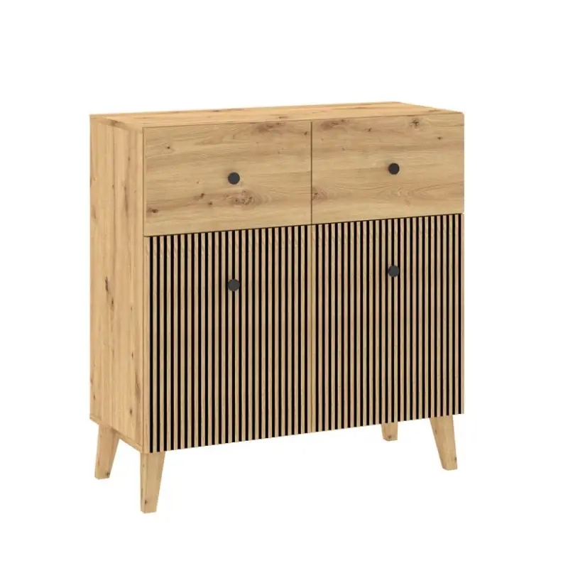 Komoda s dvířky a šuplíky HEWITT - dub artisan Víkendová Akce
