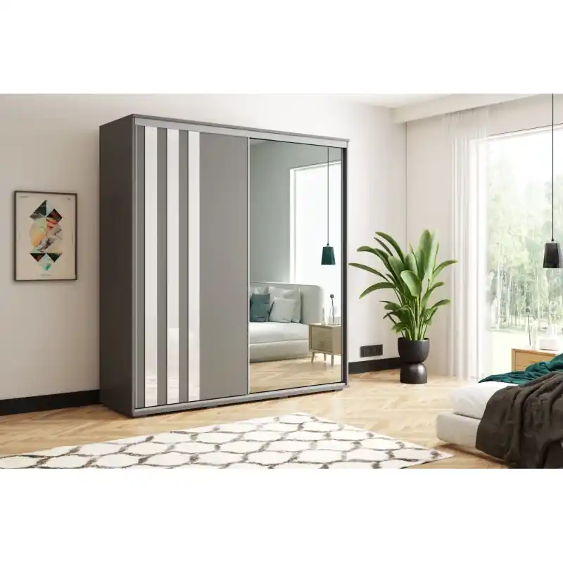 Dvoudveřová šatní skříň 100/245 ELIANA - grafit Top Prodej