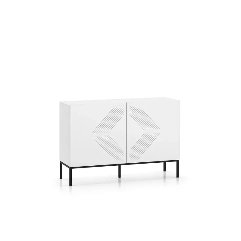 Dvoudveřová komoda ADELE 3 - bílá / černá Ověřený