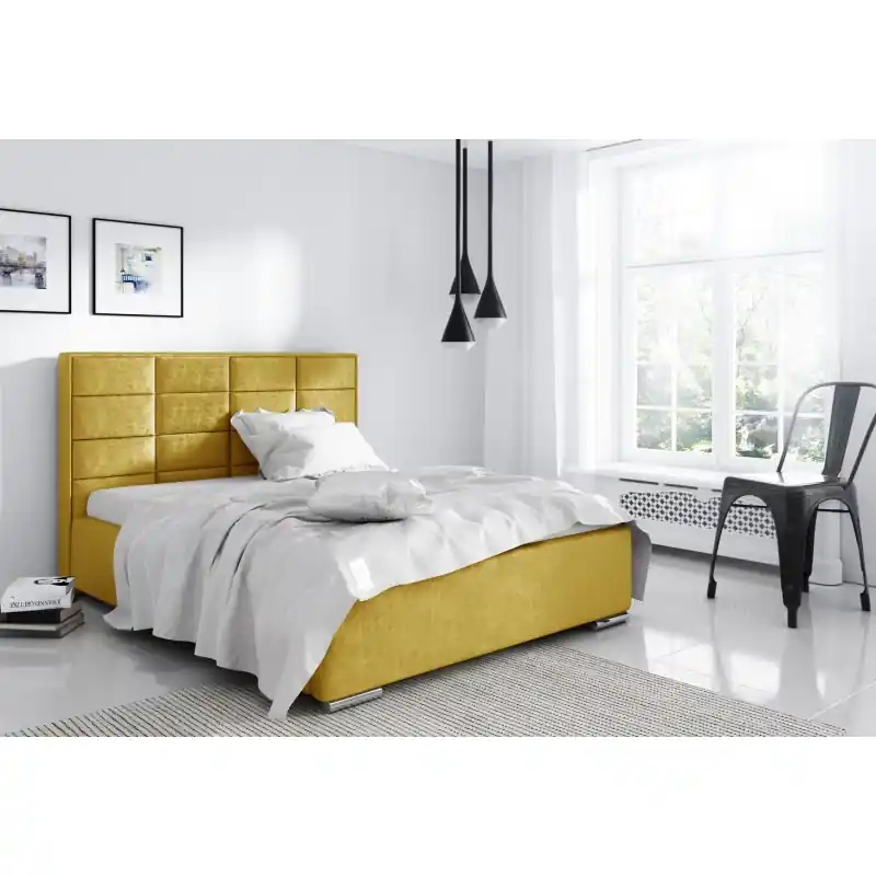 Víkendová Akce Manželská postel 180x200 CAFFARA - žlutá