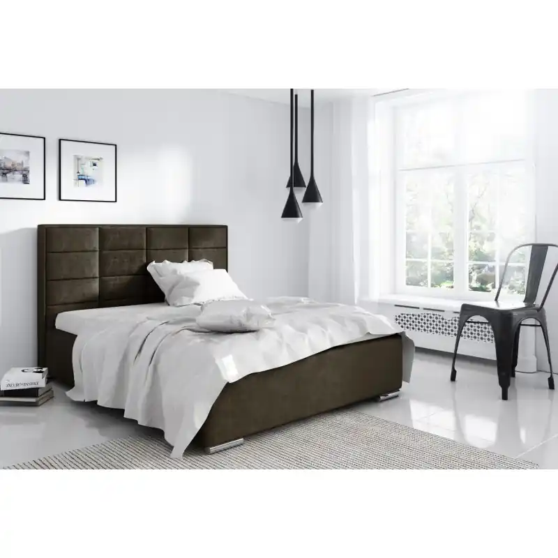Výhodná Nabídka Manželská postel 160x200 CAFFARA - tmavě hnědá