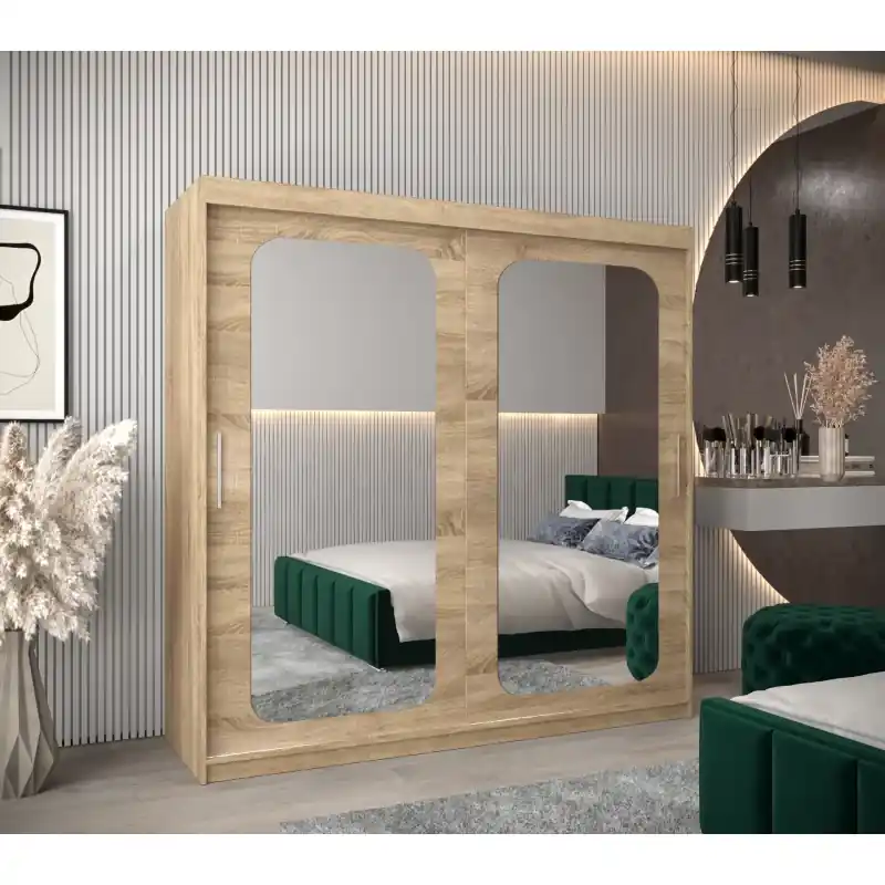 Zrcadlová skříň DONICELA 2 - 200 cm, sonoma Sleva