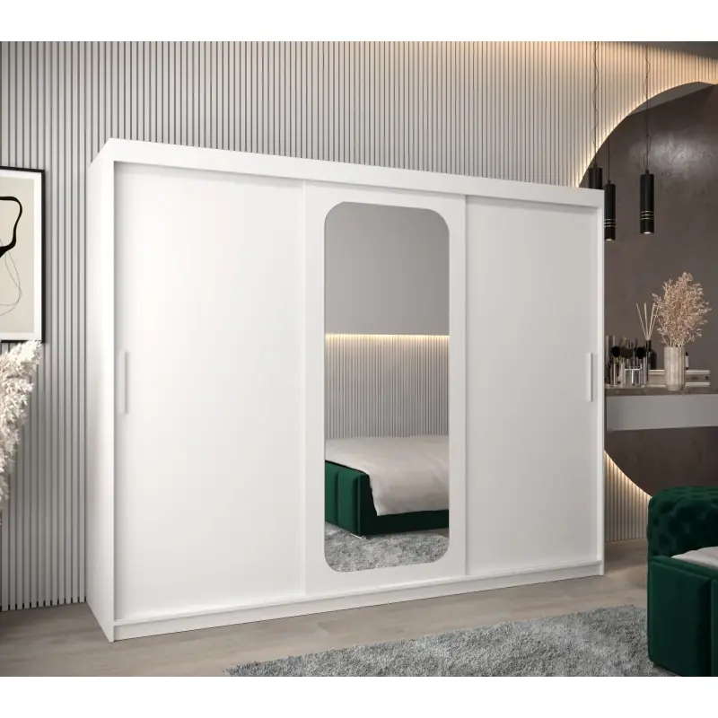 Zrcadlová skříň DONICELA 1 - 250 cm, bílá Akce